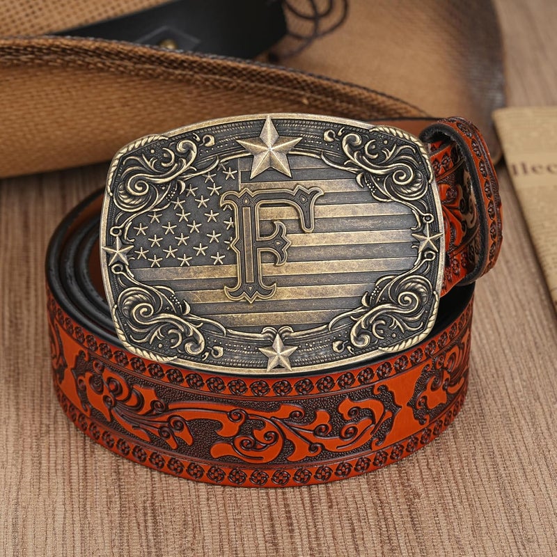 Flipslo Store Western Belt Buckle for Men Women Initial Letter A to Z Cowboy Belt Buckle Texas Buckle hebillas vaqueras para hombre - Image 4